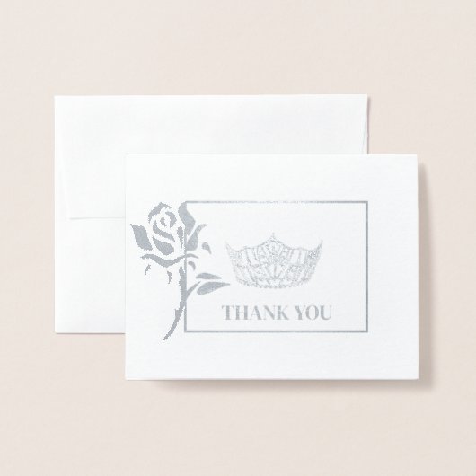 アメリ恋しく思カスタイルページャントクラウン 箔カード (封筒付き正面)