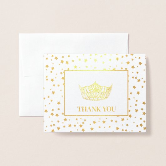 アメリ恋しく思カスタイルページャントクラウン 箔カード (封筒付き正面)