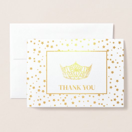 アメリ恋しく思カスタイルページャントクラウン 箔カード (封筒付き正面)