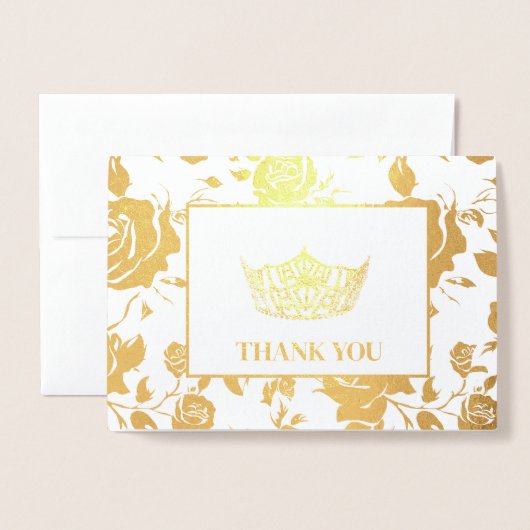 アメリ恋しく思カスタイルページャントクラウン 箔カード (封筒付き正面)