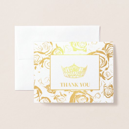 アメリ恋しく思カスタイルページャントクラウン 箔カード (封筒付き正面)