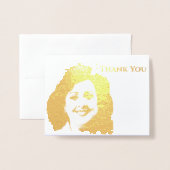 アメリ恋しく思カスタイルホイルクラウン付きフォトグリーティング 箔カード (封筒付き正面)