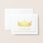 アメリ恋しく思カスタイルホイルクラウン付きフォトグリーティング 箔カード (封筒付き正面)