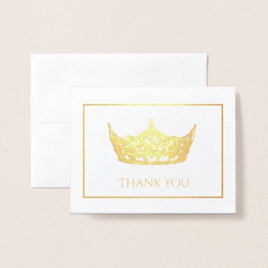 アメリ恋しく思カスタイルホイルクラウン – グリーティング 箔カード (封筒付き正面)
