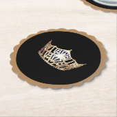 アメリ恋しく思カスタイル金ゴールドクラウンSCLPD紙コースター ペーパーコースター (アングル)