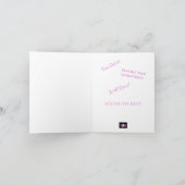 アメリ恋しく思カピンククラウングリーティングカード – おめでとう車 カード (内部)