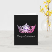 アメリ恋しく思カピンククラウングリーティングカード – おめでとう車 カード (黄色い花)