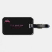 アメリ恋しく思カピンクティアラ荷物タグ ラゲッジタグ (裏面横)