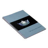 アメリ恋しく思カベビーブルークラウンノートブック – 名前をカスタムする ノートブック (右側)