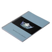 アメリ恋しく思カベビーブルークラウンノートブック – 名前をカスタムする ノートブック (左側)