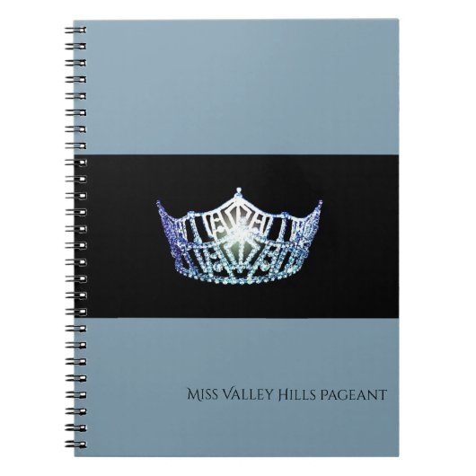 アメリ恋しく思カベビーブルークラウンノートブック – 名前をカスタムする ノートブック (正面)