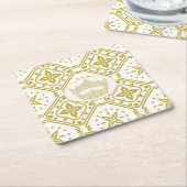 アメリ恋しく思カ王冠の戴冠式 スクエアペーパーコースター (アングル)