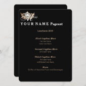 アメリ恋しく思カ金ゴールドクラウンランチョンプログラムカード メニュー (正面/裏面)