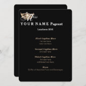 アメリ恋しく思カ金ゴールドクラウンランチョンプログラムカード メニュー (正面/裏面)