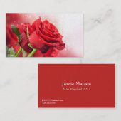 アメリ恋しく思カ・レッド・ローゼス・ビジネス・カード 名刺 (正面/裏面)