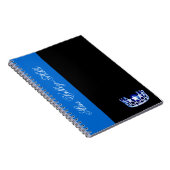 アメリ恋しく思カUSAスタイルブルークラウンノートブック ノートブック (右側)