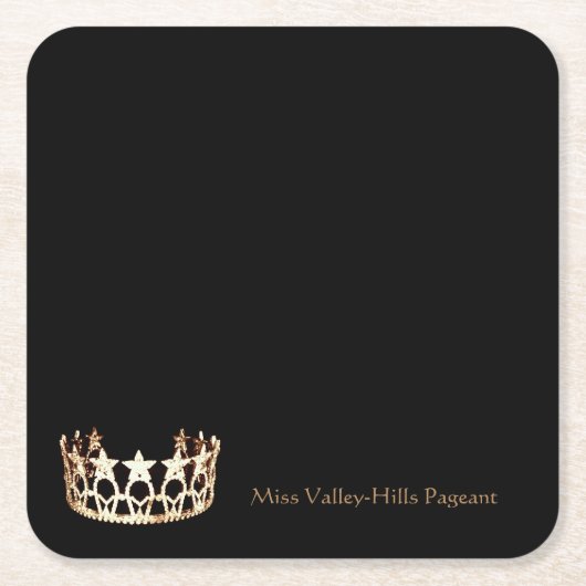 アメリ恋しく思カUSA金ゴールドスターズ紙コースター スクエアペーパーコースター (正面)