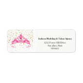 アメリ恋しく思クピンクティアラスターズ住所 シール (正面)