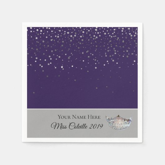 アメリ恋しく思バーシルバークラウン紙ナプキンス スタンダードカクテルナプキン (正面)