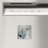 アメリ気にア・キャリーの守護天使と白フクロウ マグネット (インサイチュ (食洗機))