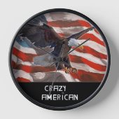 アメリ熱狂するカのイーグル時計 壁時計 (正面)