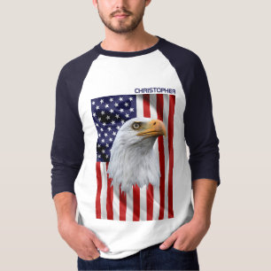 アメリ素晴らしカ・イーグル、米国国旗、愛国心 Tシャツ