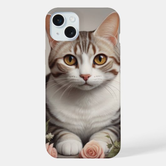 アメリ素晴らしカ・ショートヘアの繊細なバラ iPhoneケース (裏面)