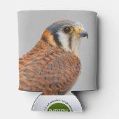 アメリ素晴らしンケストレルスパルロワーク《鳥》ハヤブサ 缶クーラー (裏面)