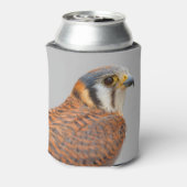 アメリ素晴らしンケストレルスパルロワーク《鳥》ハヤブサ 缶クーラー (缶裏面)