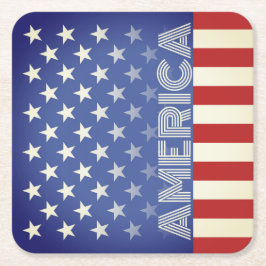 アメリ素朴カをテーマにしたコースター スクエアペーパーコースター