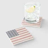 アメリ素朴カ国旗 ストーンコースター (横)