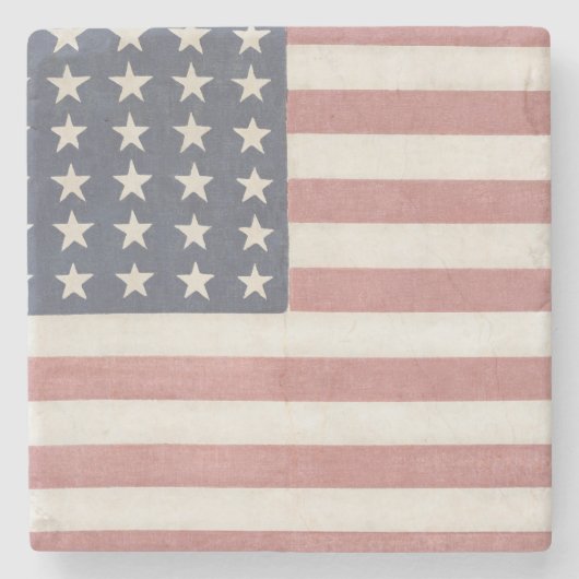 アメリ素朴カ国旗 ストーンコースター (正面)