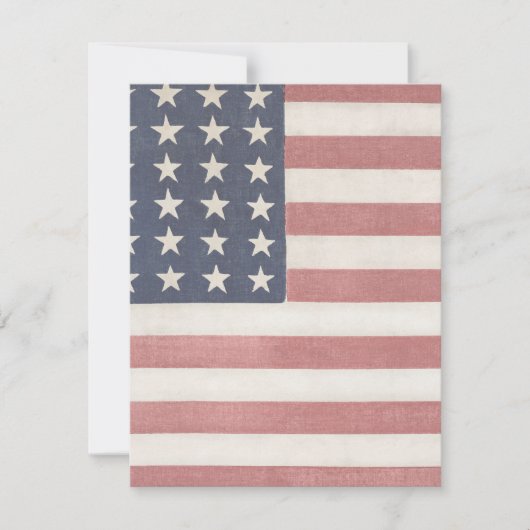 アメリ素朴カ国旗 ノートカード (正面)