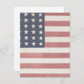 アメリ素朴カ国旗 ノートカード (正面/裏面)