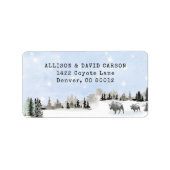 アメリ素朴カ西クリスマス差出人住所 ラベル (正面)