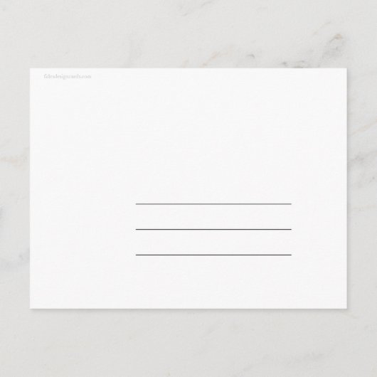 アメリ結婚カーナの発表は日付を保存 案内ポストカード (裏面)