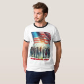 アメリ統一されたカが輝く Tシャツ (正面フル)
