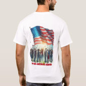アメリ統一されたカが輝く Tシャツ (裏面)