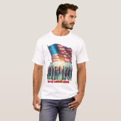 アメリ統一されたカが輝く Tシャツ (正面フル)