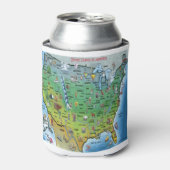 アメリ統一されたカの地図 缶クーラー (缶正面)
