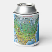 アメリ統一されたカの地図 缶クーラー (缶裏面)