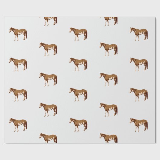 アメリ絵を描カウスウマの水彩色 ラッピングペーパー (フラット)