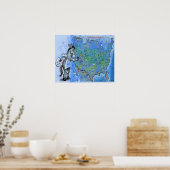 アメリ絵を描カブルー ポスター (キッチン)