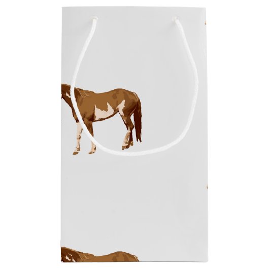 アメリ絵を描カン·ホース·エクエストリアン·ウォーターカラー スモールペーパーバッグ (裏面)