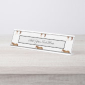 アメリ絵を描カン·ホース·エクエストリアン·ウォーターカラー デスクネームプレート (正面)