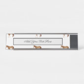 アメリ絵を描カン·ホース·エクエストリアン·ウォーターカラー デスクネームプレート (正面)