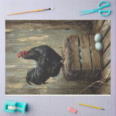 アメリ絵を描カーナスタイルの黒鶏の切り離 薄葉紙 (クラフト)