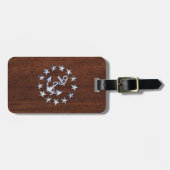 アメリ航海のカのヨット国旗のウェットルック ラゲッジタグ (正面横)