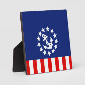 アメリ航海のカのヨット国旗はマリーナにある フォトプラーク (正面)