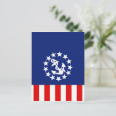 アメリ航海のカのヨット国旗はマリーナにある ポストカード (スタンド正面)